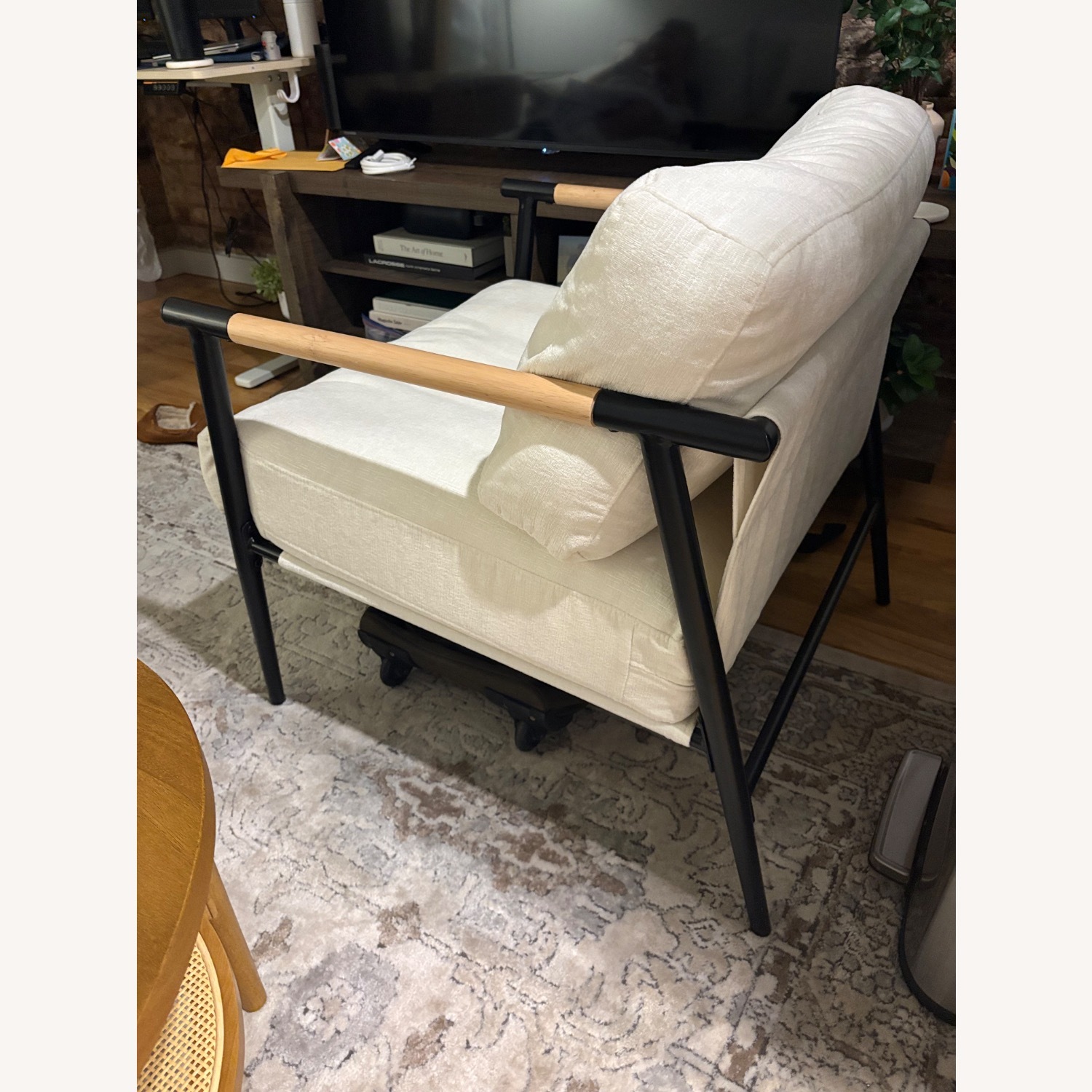 Wayfair Cream Chenille Armchair - image-2