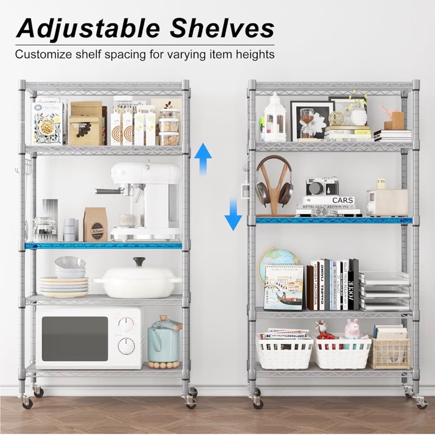 Amazon Silver Metal Wall Shelf - image-2