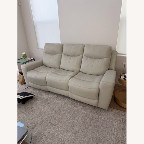 Used B&B Light Gray Leather 3+ Seater Sofa for sale on AptDeco
