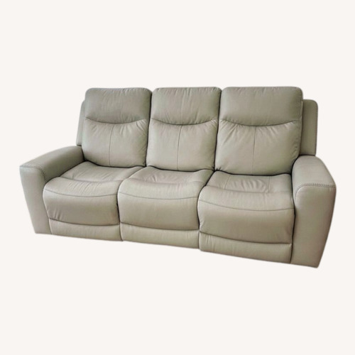 Used B&B Light Gray Leather 3+ Seater Sofa for sale on AptDeco