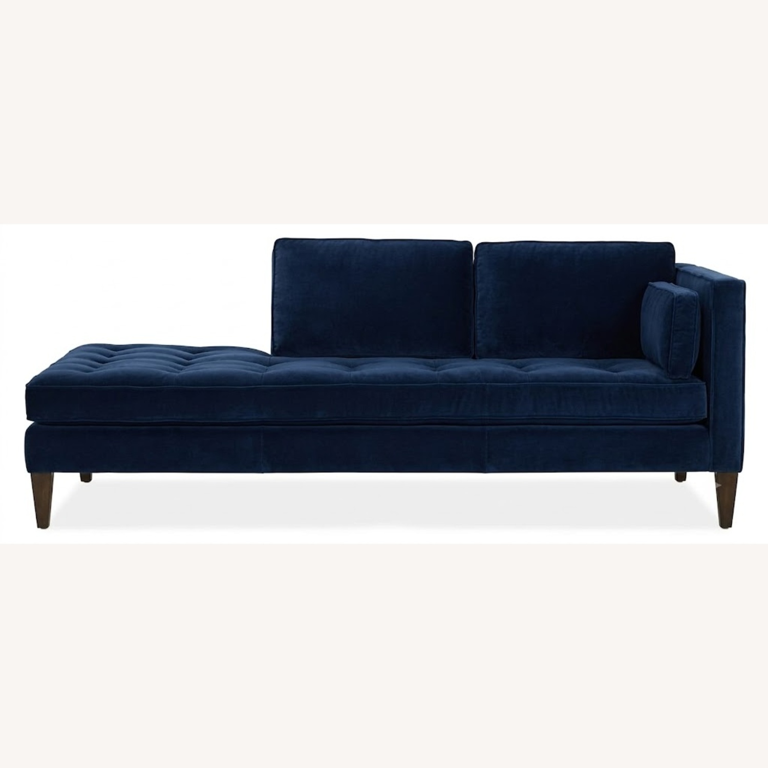 Room & Board Hutton Blue Velvet Chaise Lounge - image-4