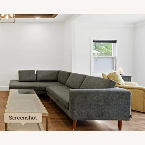 Used Dark Gray 2 Piece Sectional for sale on AptDeco