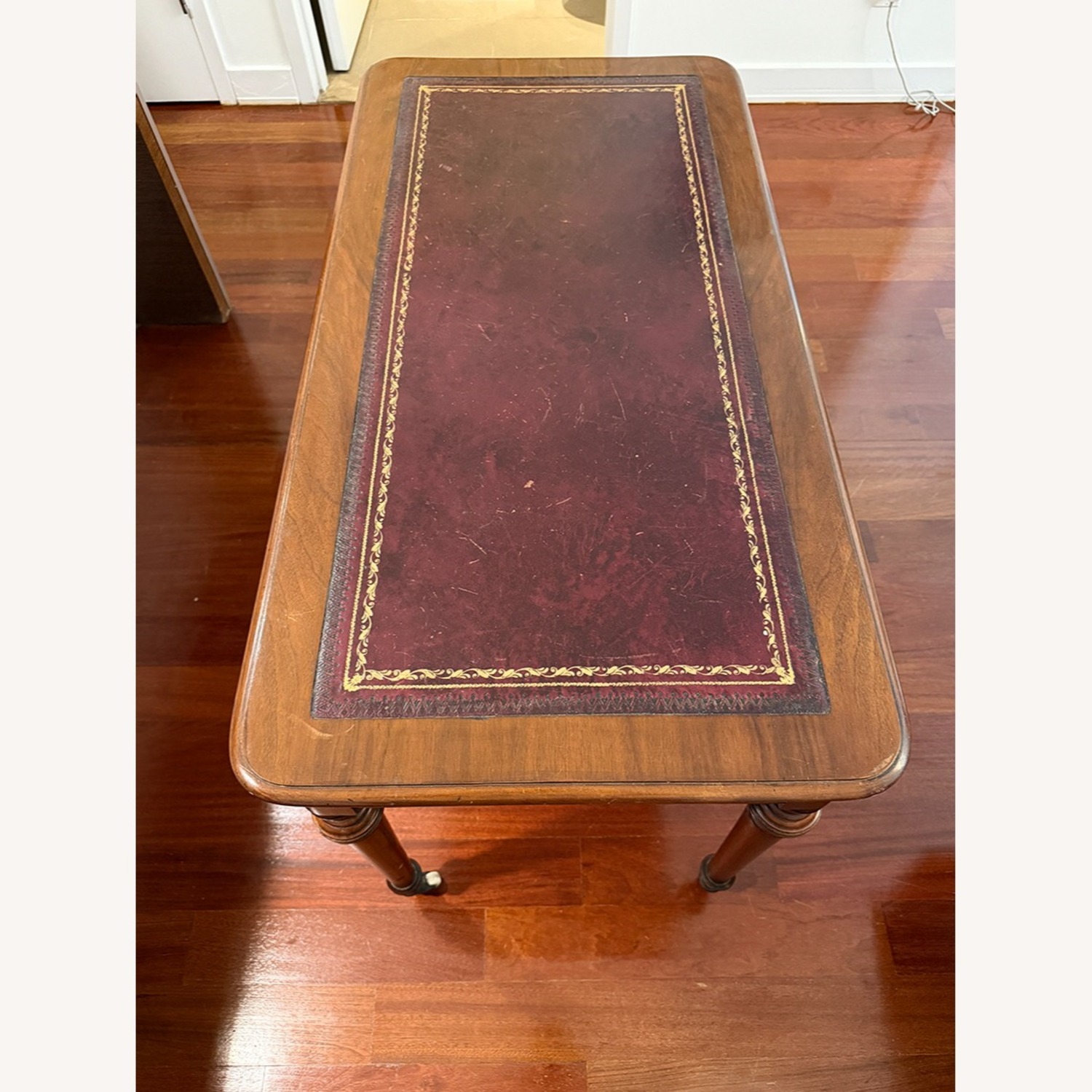 Antique English Victorian Mahogany Writing Table  - image-2