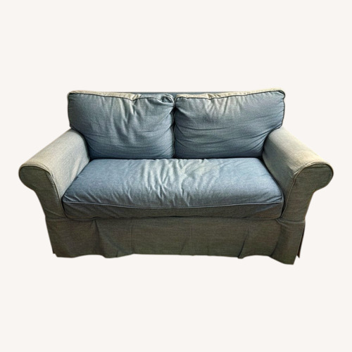 Used Crate & Barrel Blue Fabric Sleeper Sofa for sale on AptDeco