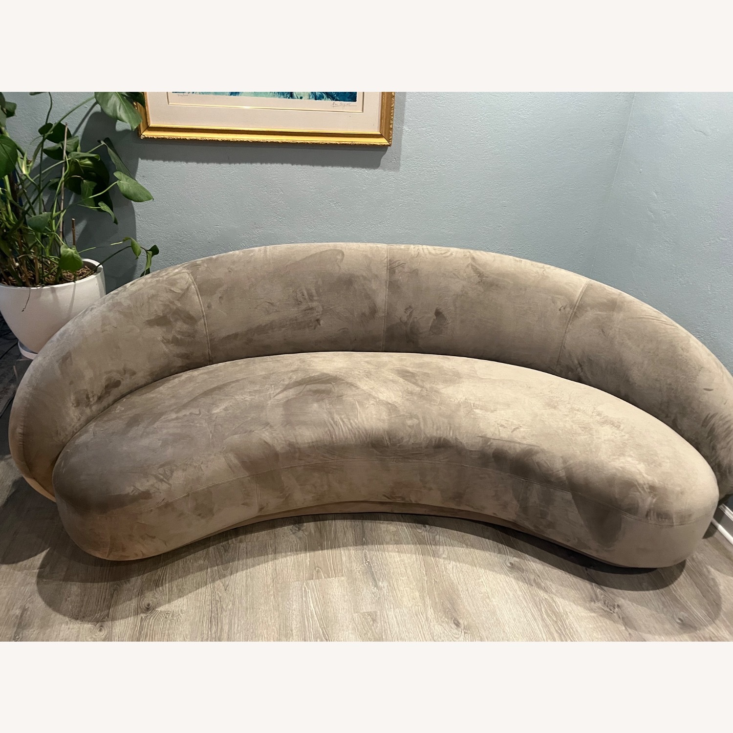  Julep Natural Velvet 3+ Seater Sofa - image-1