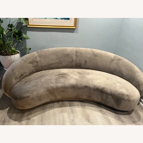 Used  Julep Natural Velvet 3+ Seater Sofa for sale on AptDeco