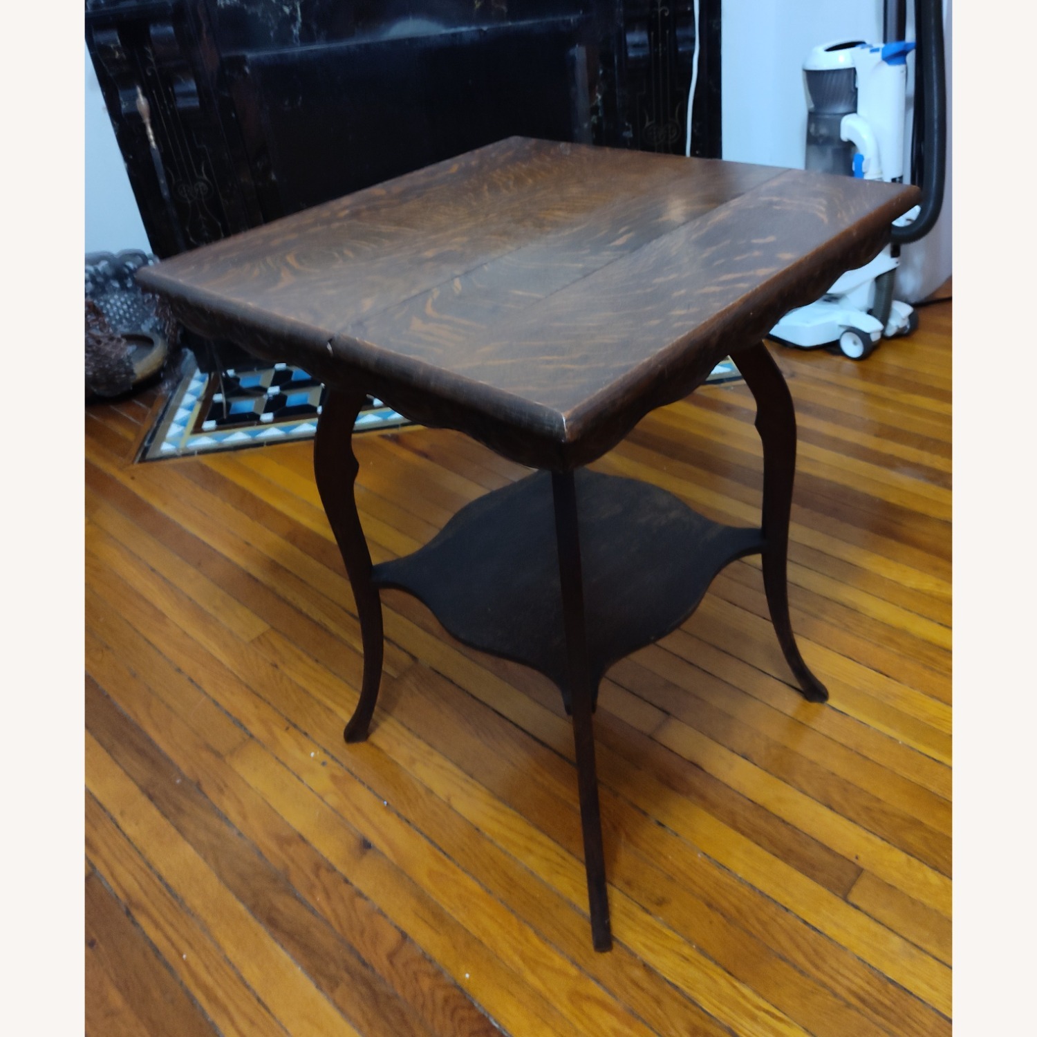 Dark Brown Wood Side Table - image-1