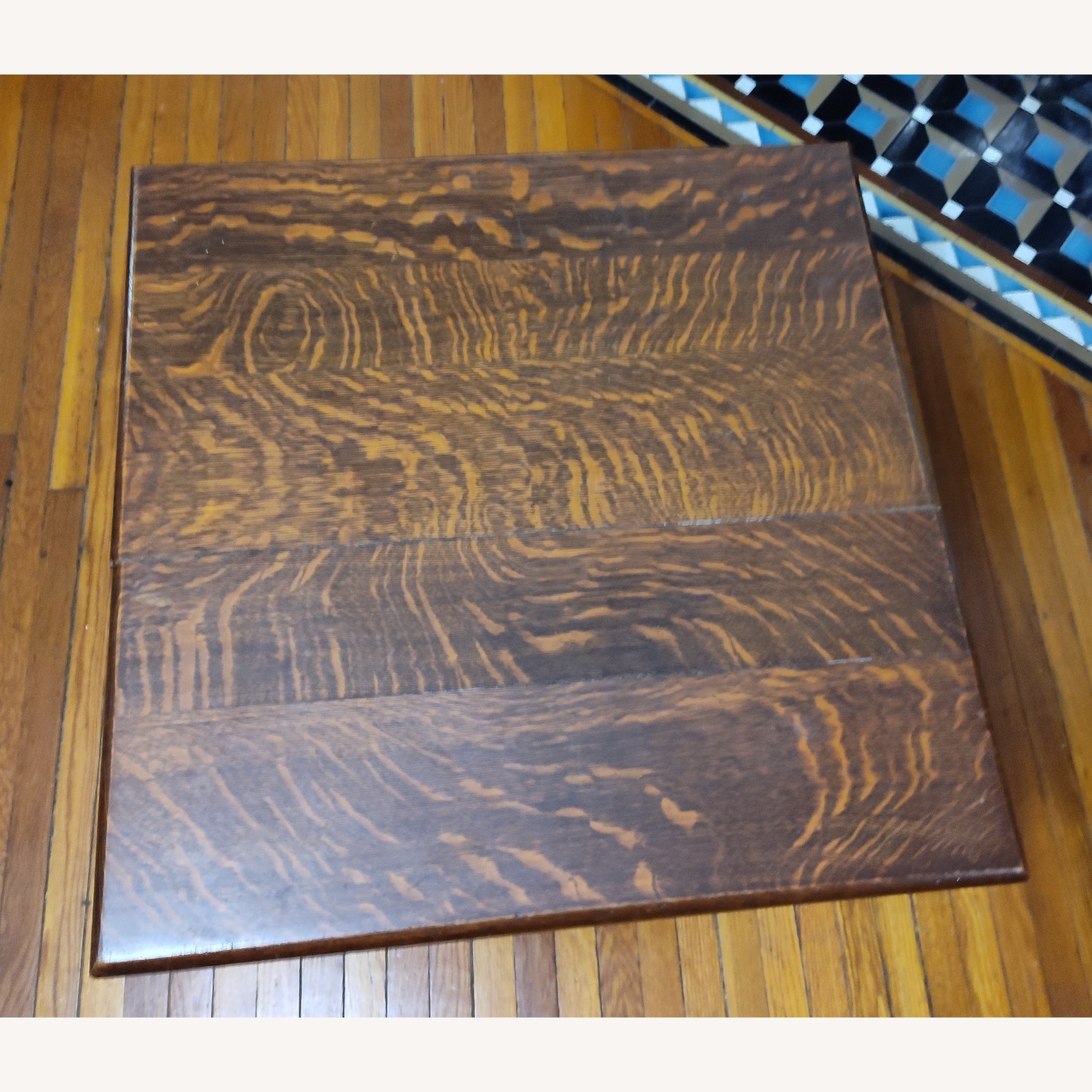 Dark Brown Wood Side Table - image-2