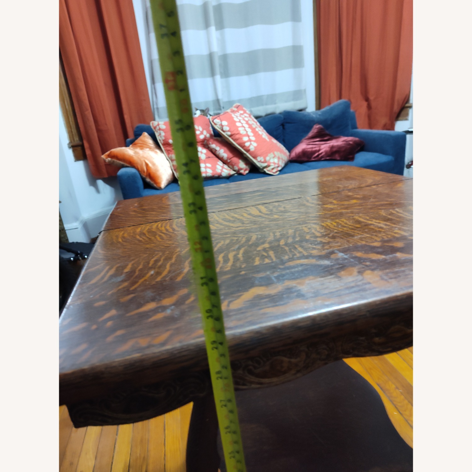 Dark Brown Wood Side Table - image-6