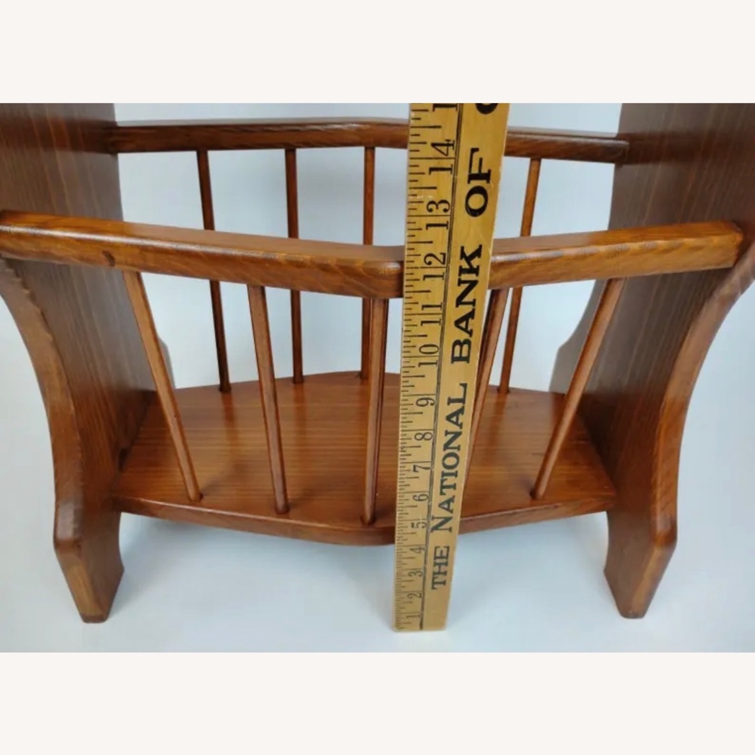 Vintage/Antique Natural Wood Side Table/ storage - image-4