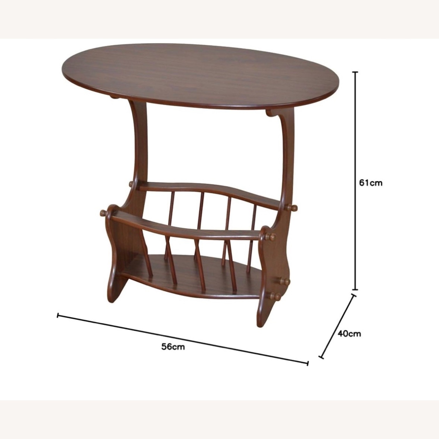 Vintage/Antique Natural Wood Side Table/ storage - image-3