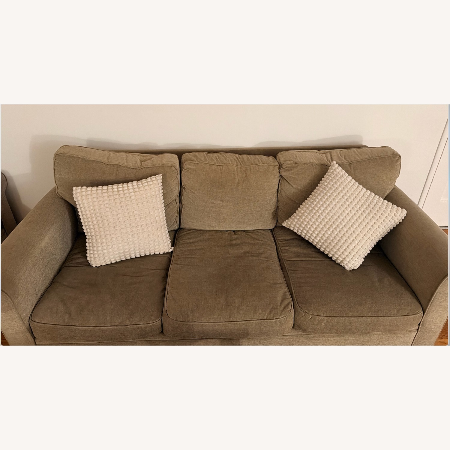 Natural Fabric 3 Seater Sofa - image-1