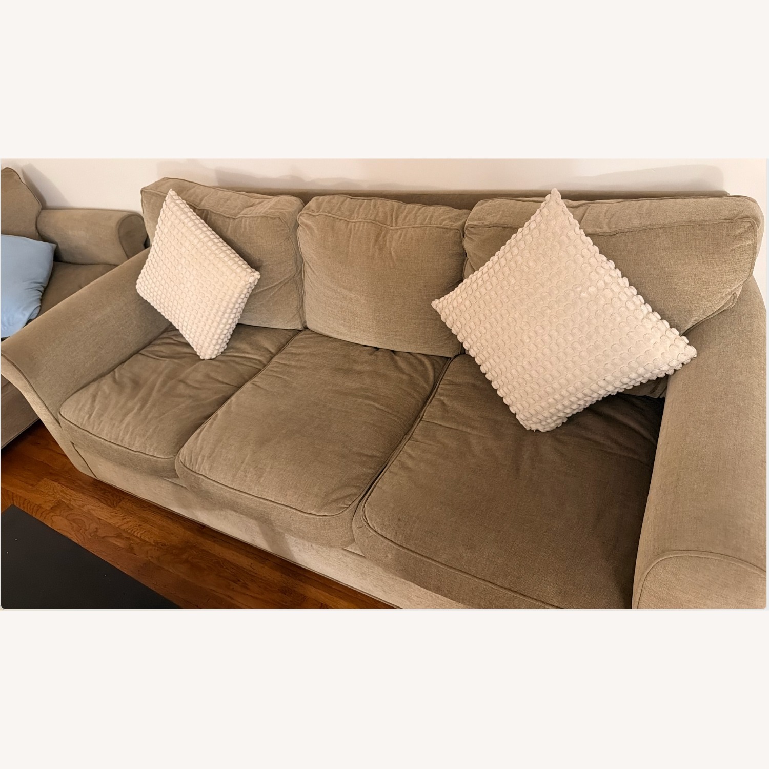 Natural Fabric 3 Seater Sofa - image-3