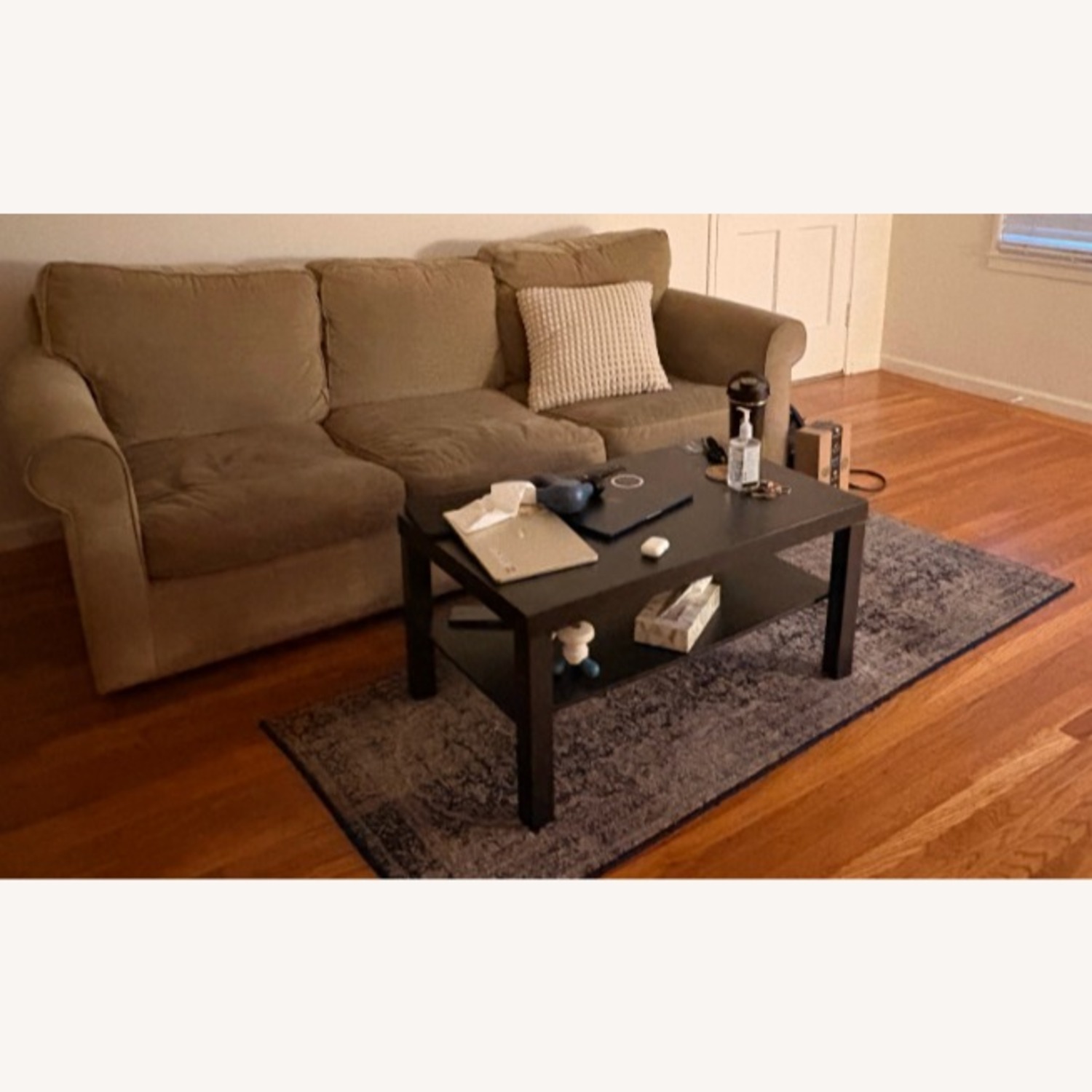 Natural Fabric 3 Seater Sofa - image-2