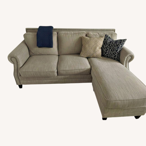 Used Light Gray L-Shaped Couch for sale on AptDeco