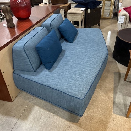 Used Modular Fabric Daybed w Contrast Piping Sofa for sale on AptDeco