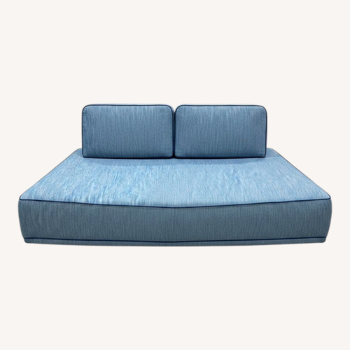 Used Modular Fabric Daybed w Contrast Piping Sofa for sale on AptDeco