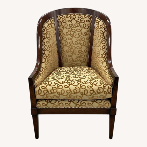 Used William Switzer Custom Barrel-Back Burl Armchair  for sale on AptDeco