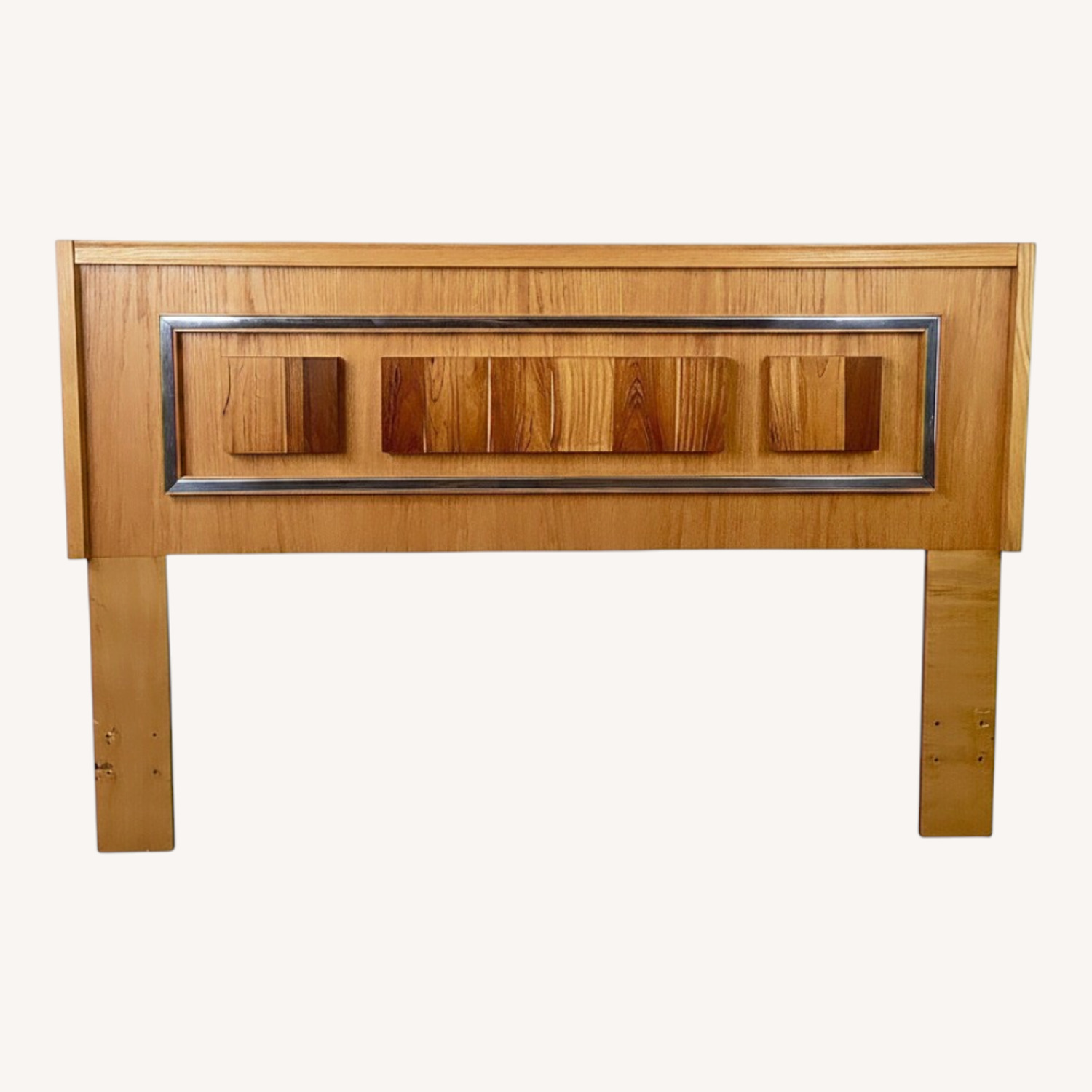 Vintage Modern Mixed wood Headboard- Queen - image-0