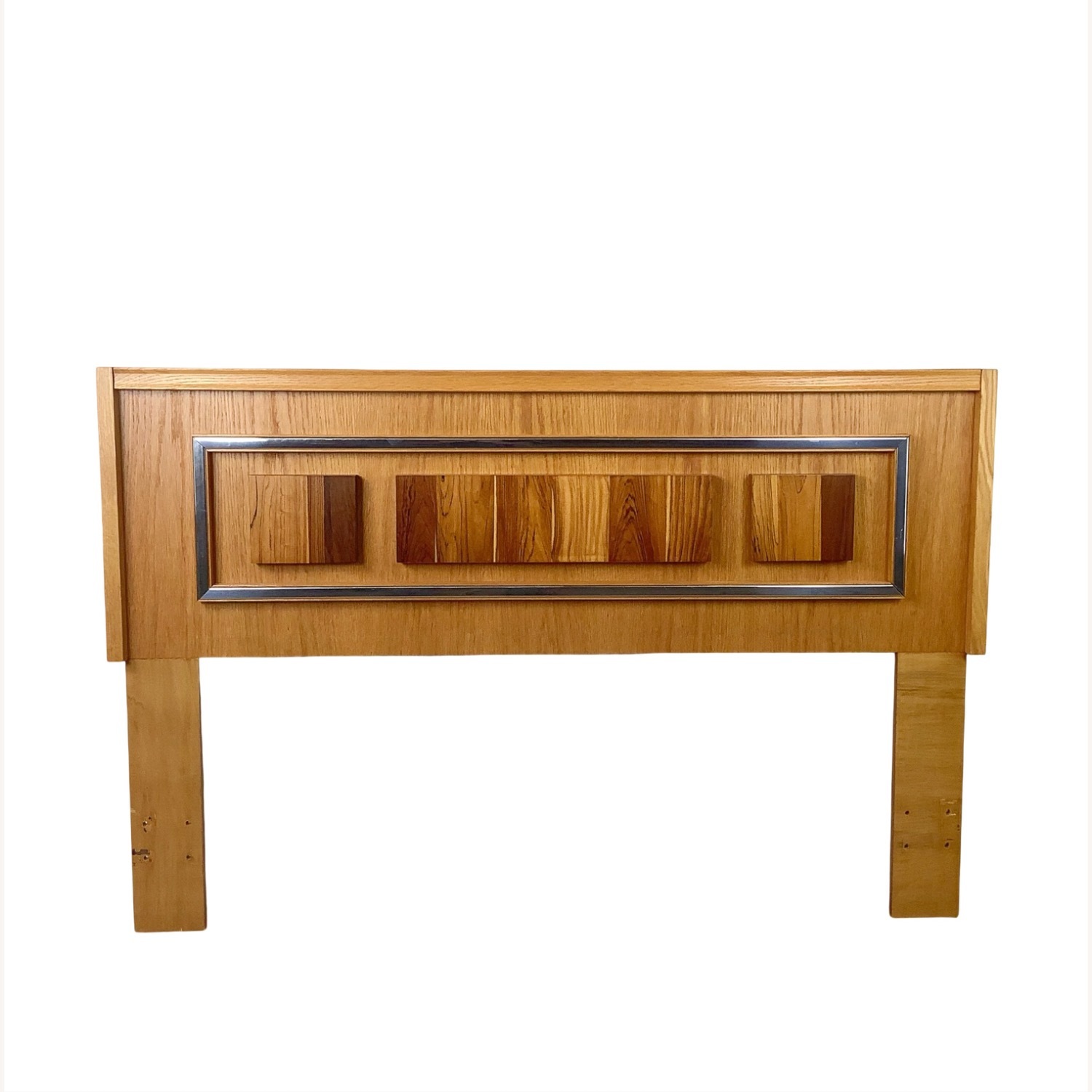 Vintage Modern Mixed wood Headboard- Queen - image-1