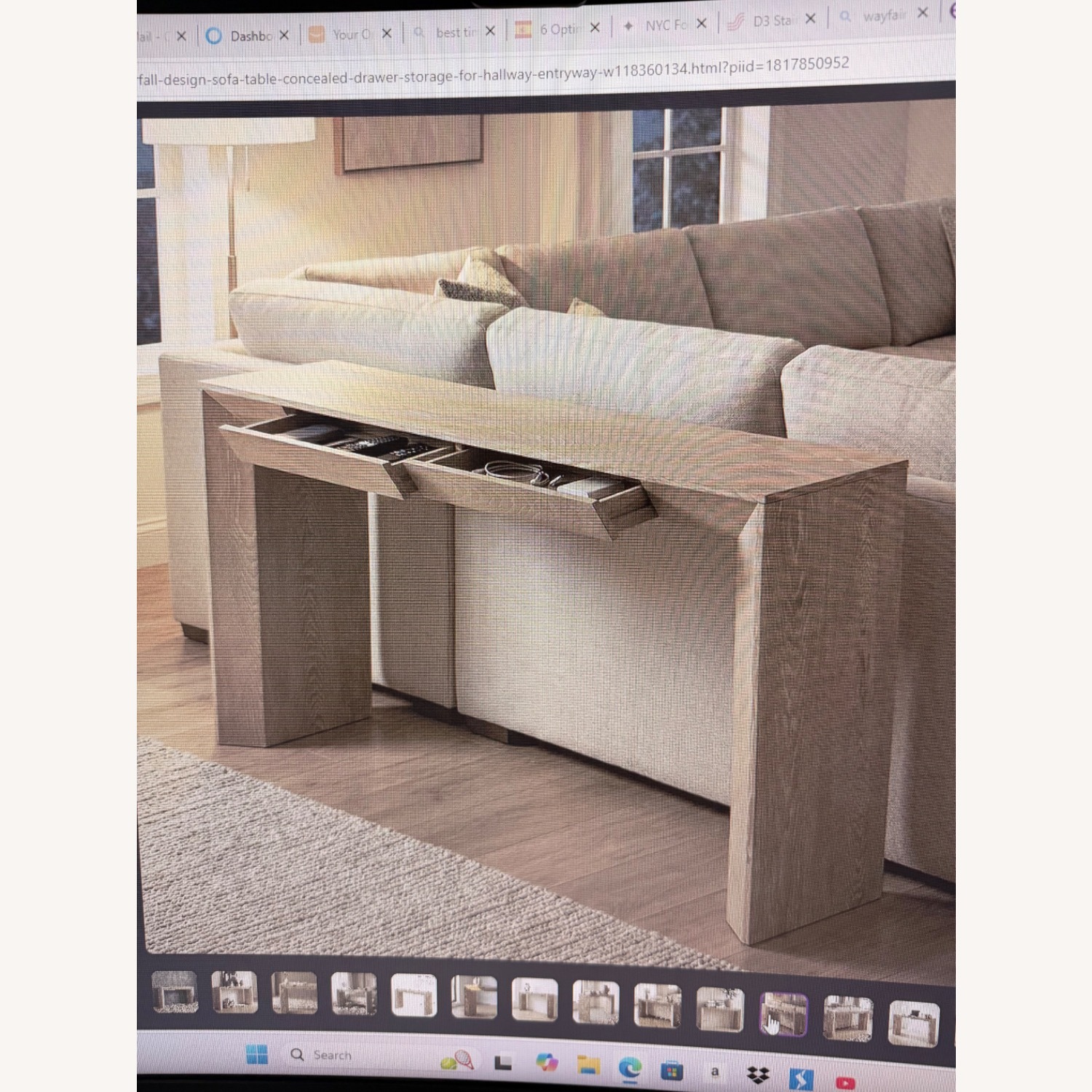 Bed Bath & Beyond Modern Wood Console Table - image-1