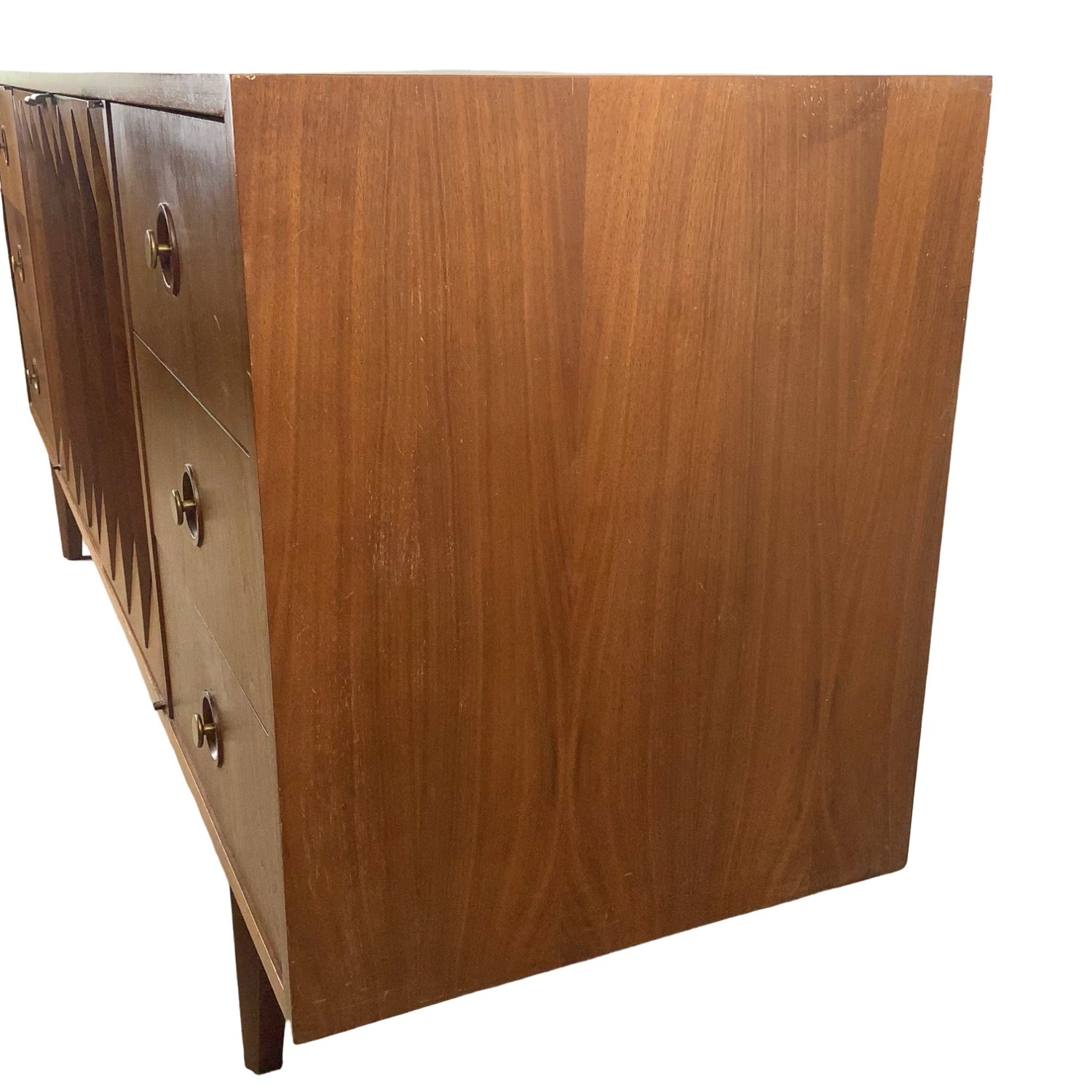 Mid-Century "Harlequin" Sculpted Walnut Dresser - image-16