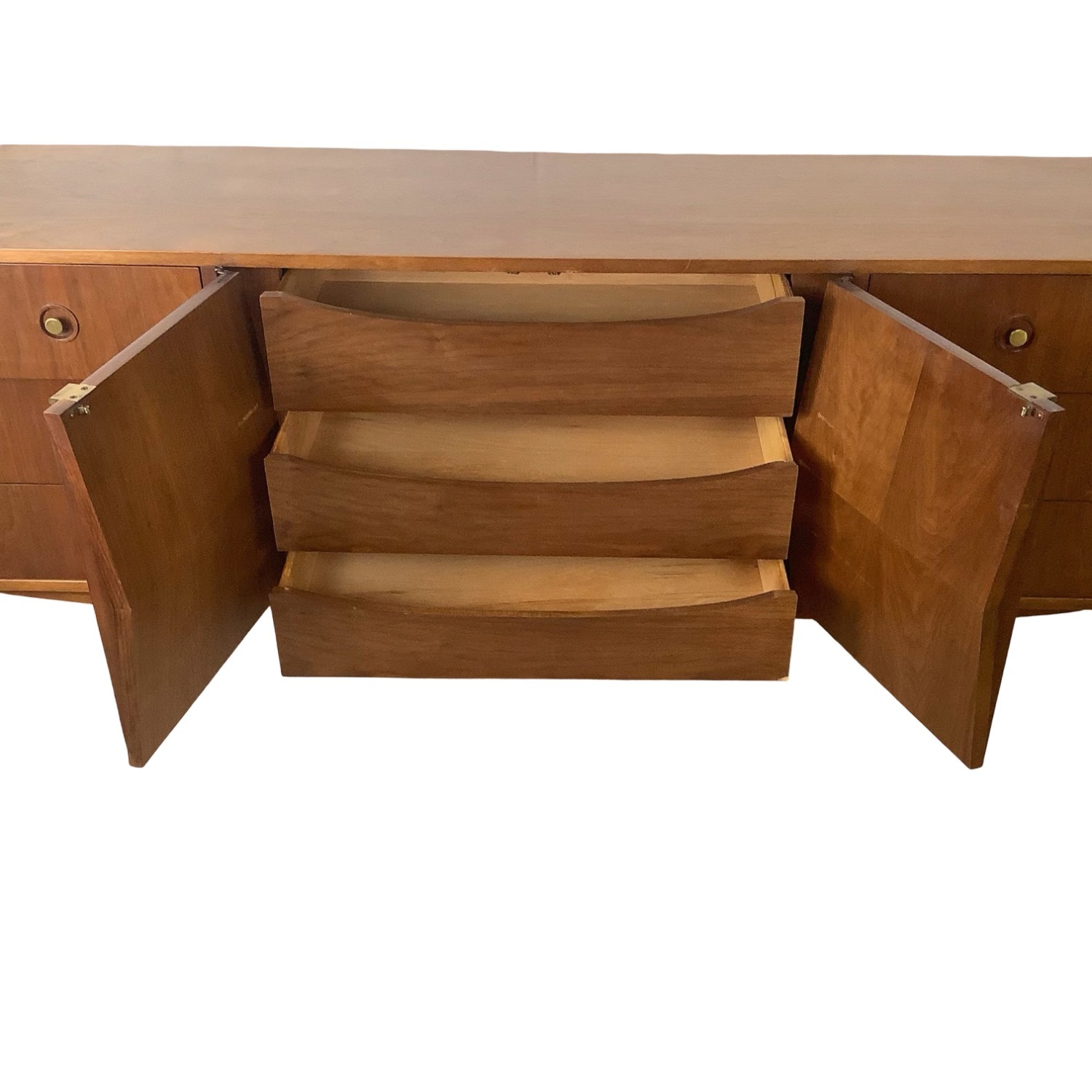 Mid-Century "Harlequin" Sculpted Walnut Dresser - image-13