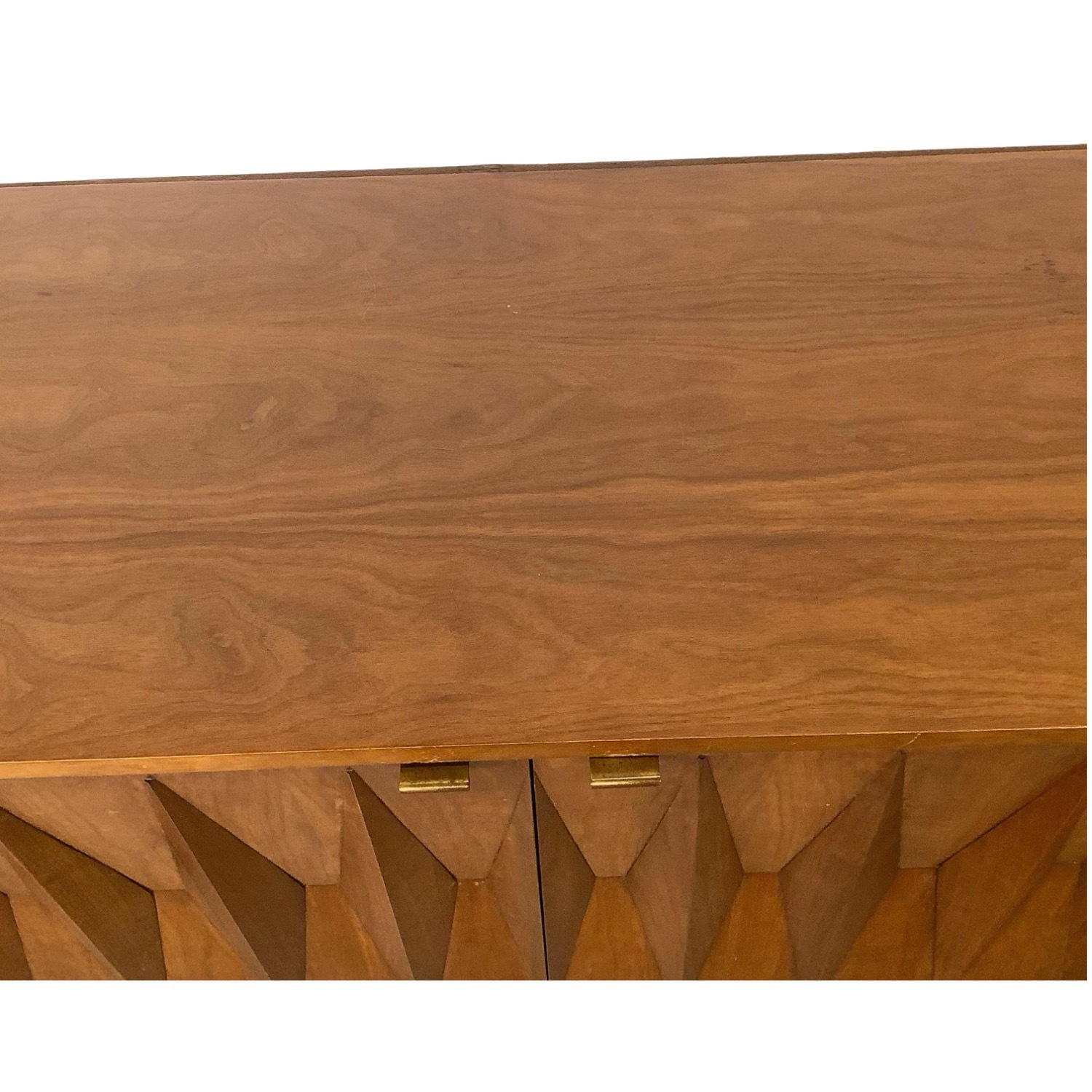 Mid-Century "Harlequin" Sculpted Walnut Dresser - image-4