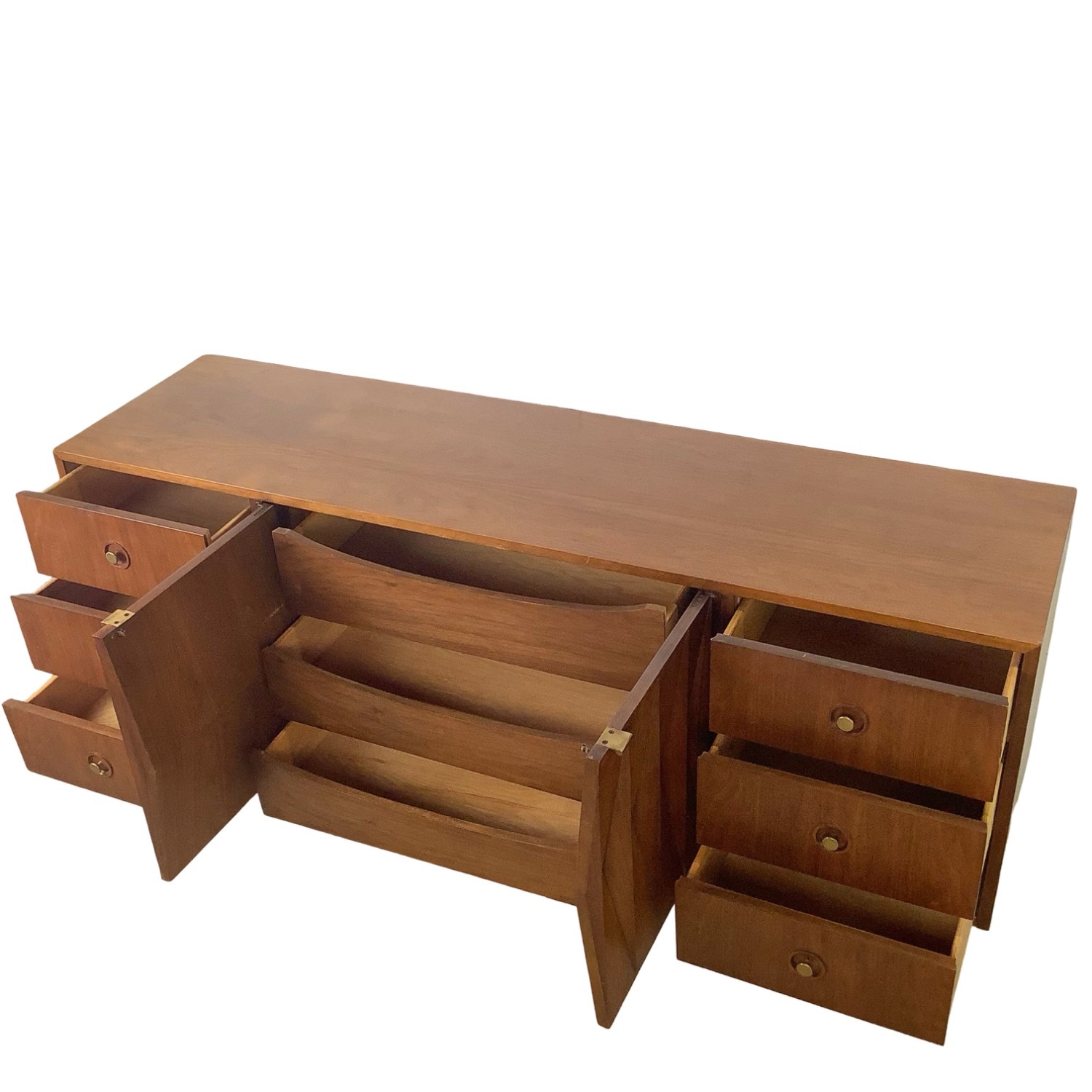Mid-Century "Harlequin" Sculpted Walnut Dresser - image-12