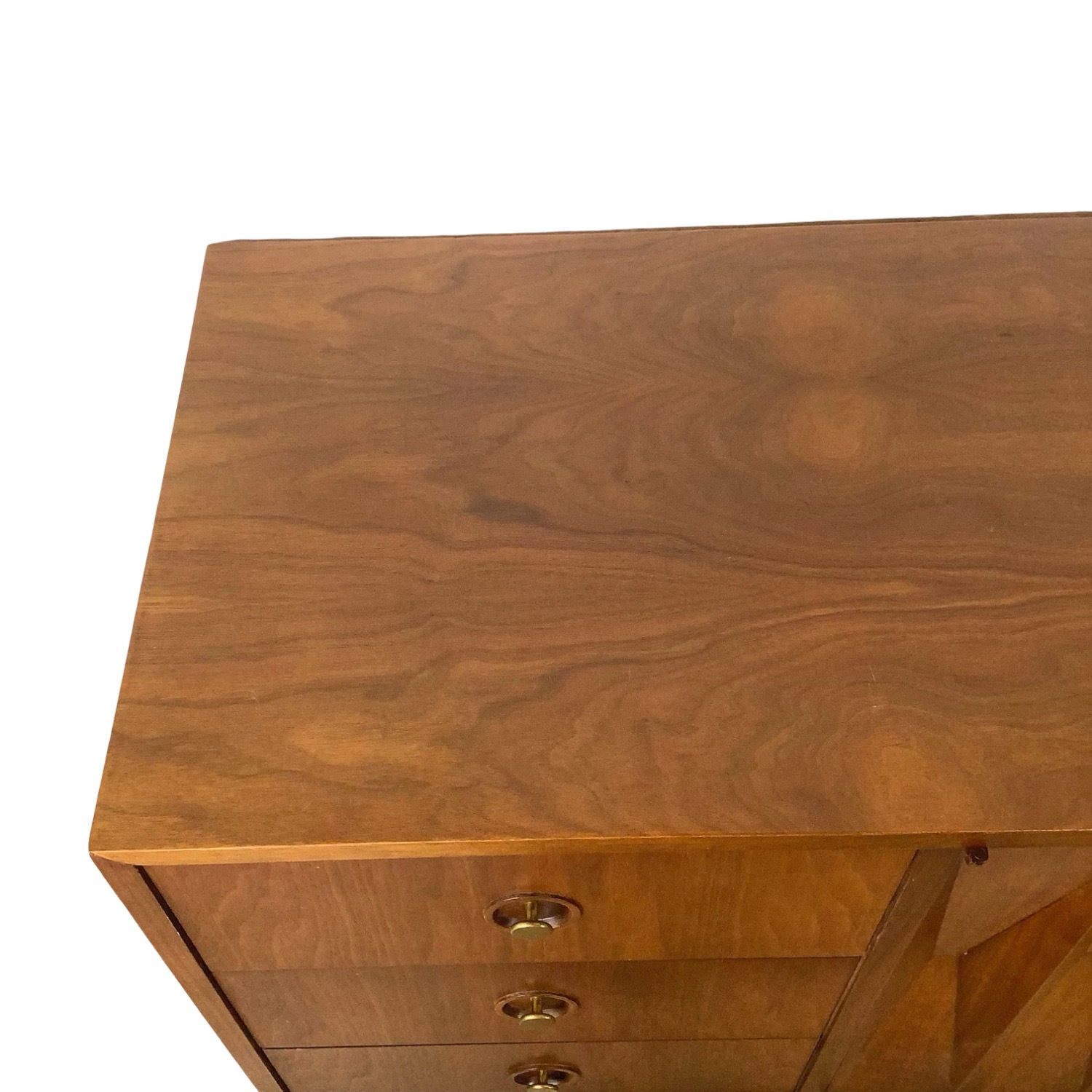 Mid-Century "Harlequin" Sculpted Walnut Dresser - image-3