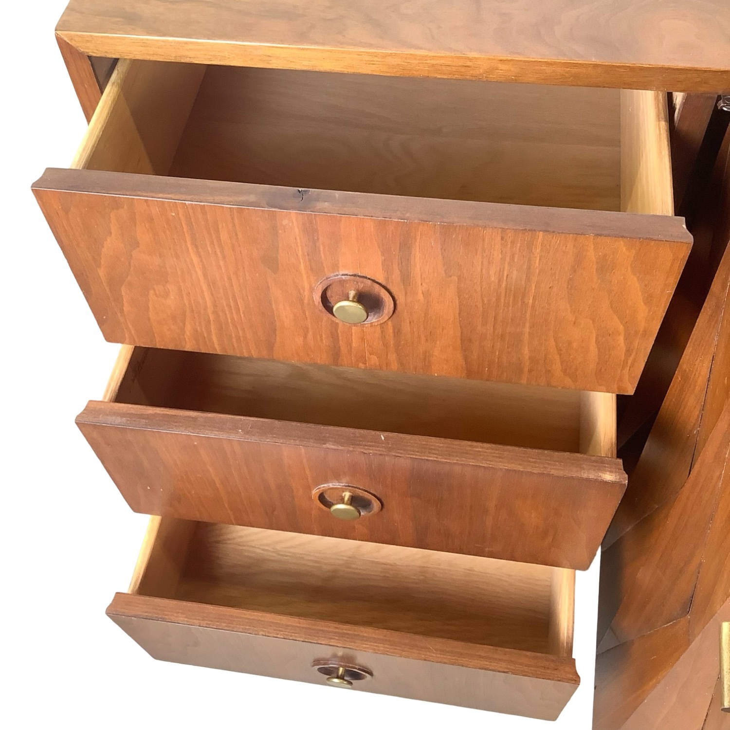 Mid-Century "Harlequin" Sculpted Walnut Dresser - image-17