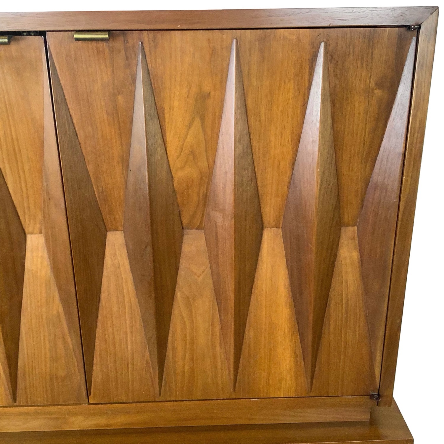 Mid-Century Walnut "Harlequin" Highboy Dresser  - image-6