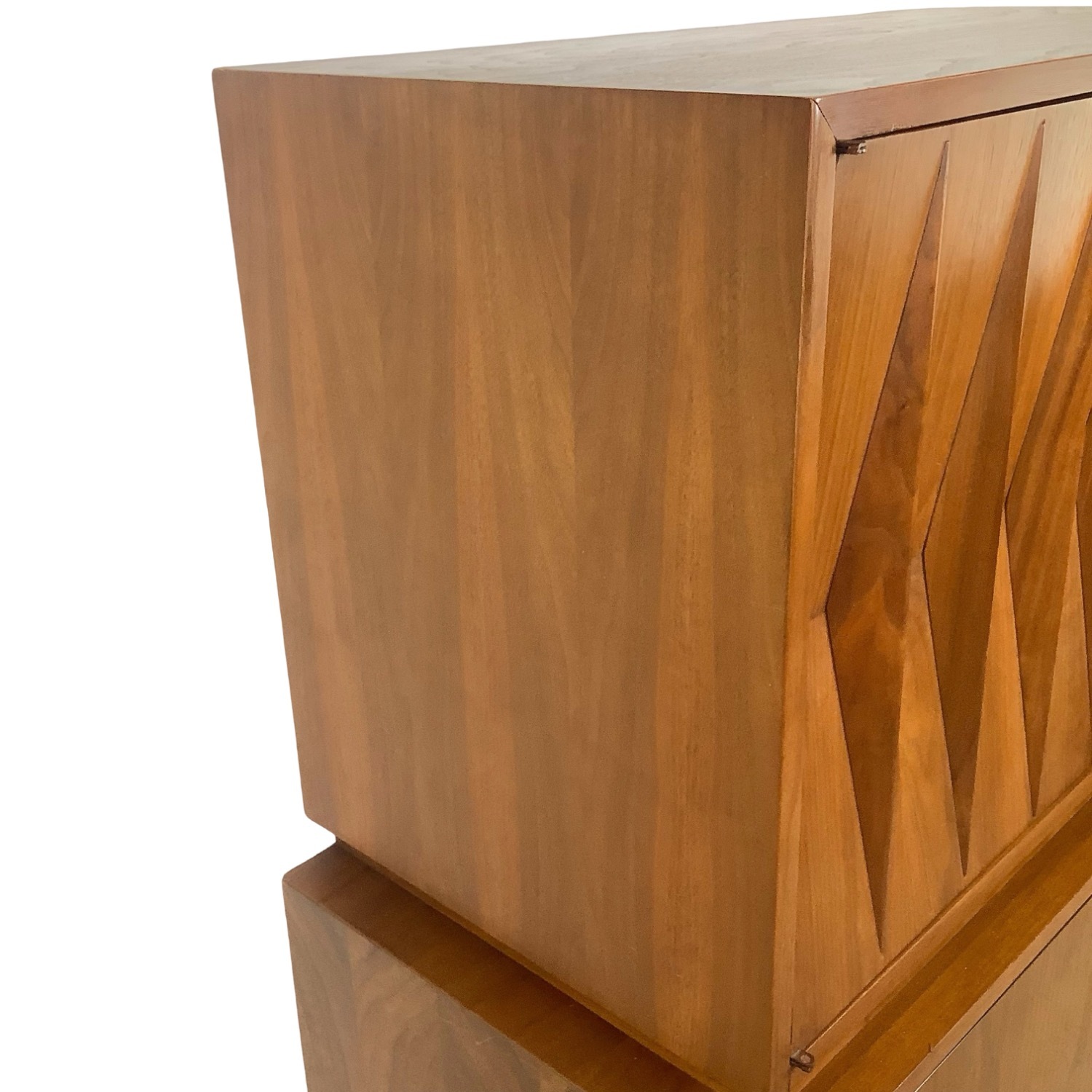 Mid-Century Walnut "Harlequin" Highboy Dresser  - image-7