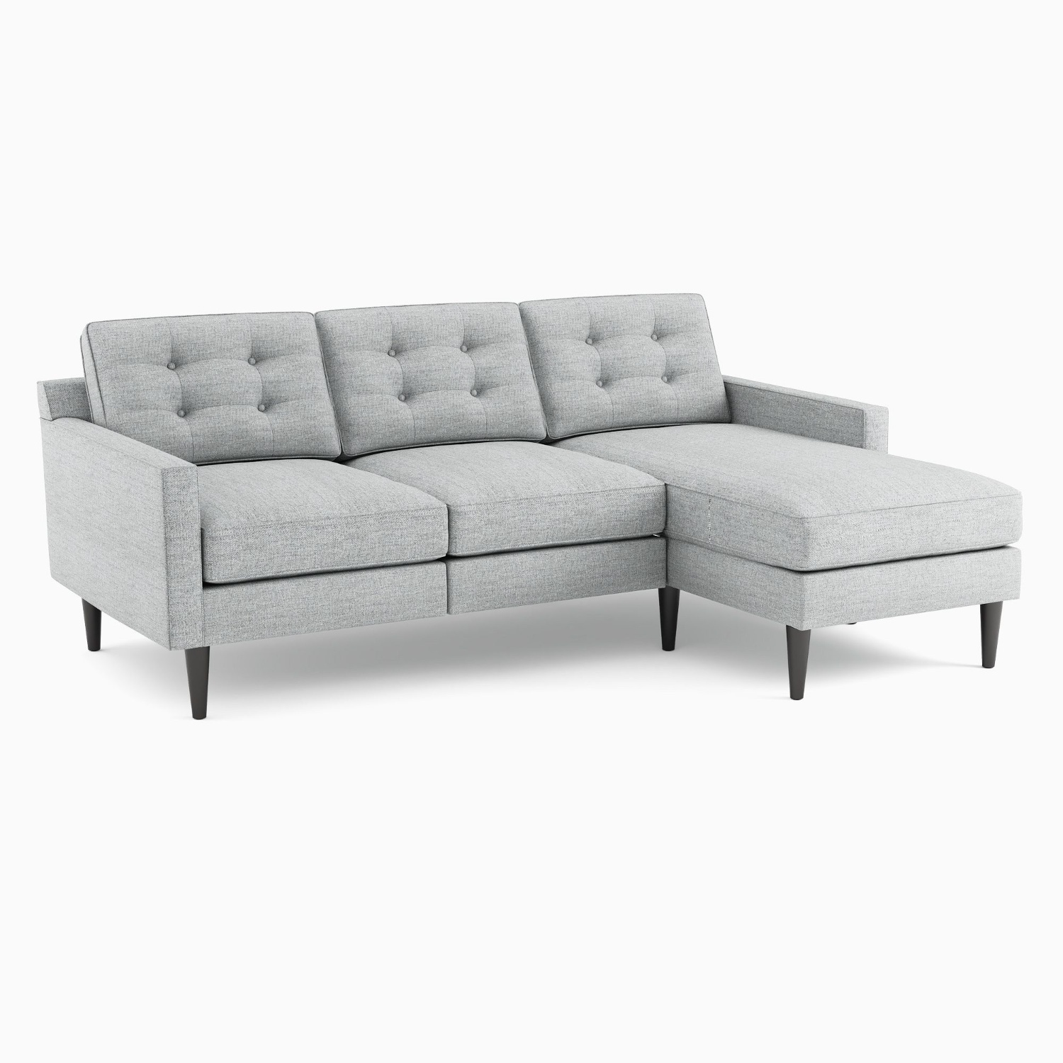 West Elm Drake Mid Century 86" Flip Sectional, Poly, Twill - image-5