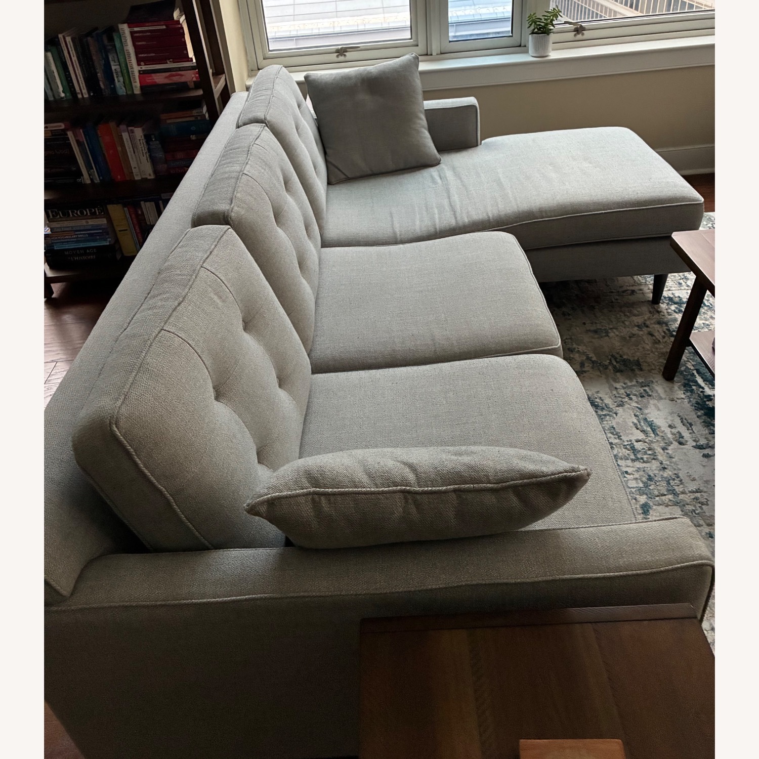 West Elm Drake Mid Century 86" Flip Sectional, Poly, Twill - image-3