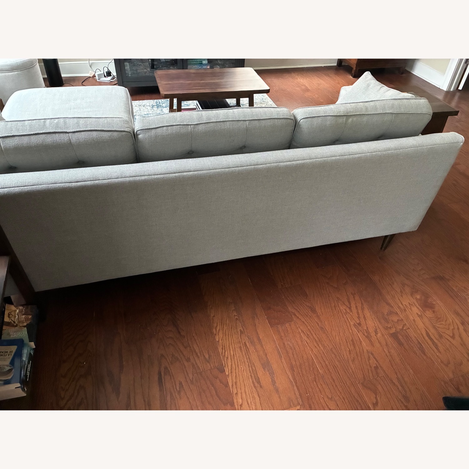 West Elm Drake Mid Century 86" Flip Sectional, Poly, Twill - image-2
