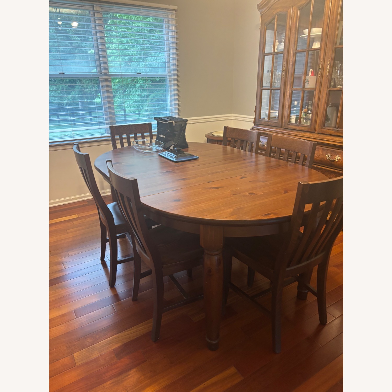 Pottery Barn Dark Brown Dining Table - image-2
