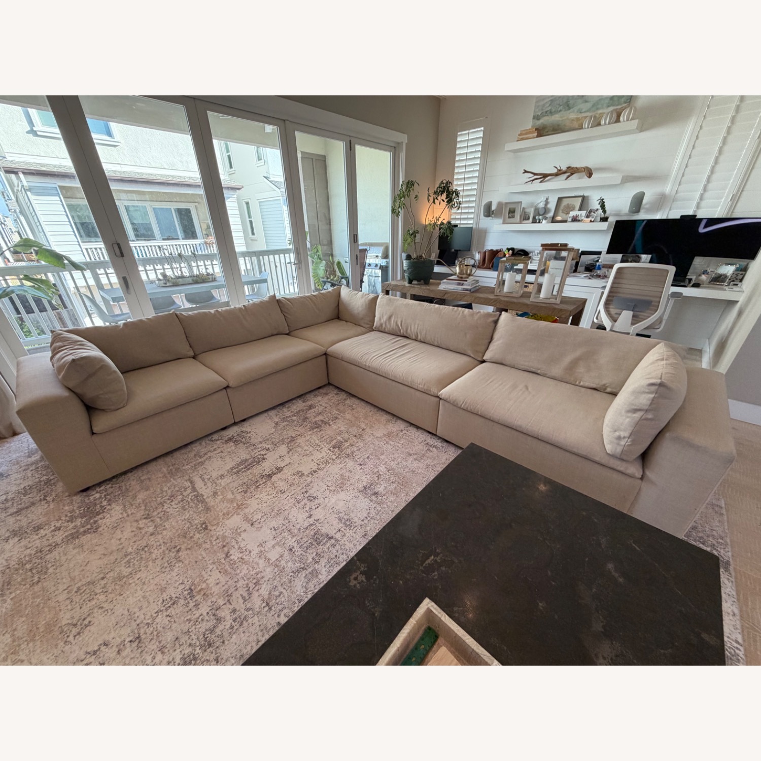 Natural/Modern 5 Piece Sectional - image-2