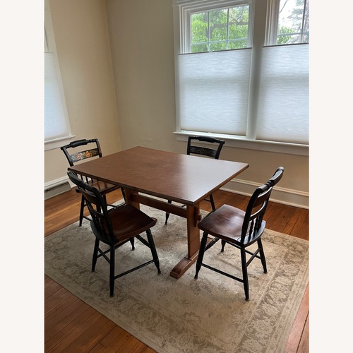 Used Hitchcock Furniture Dark Brown Wood Dining Set for sale on AptDeco