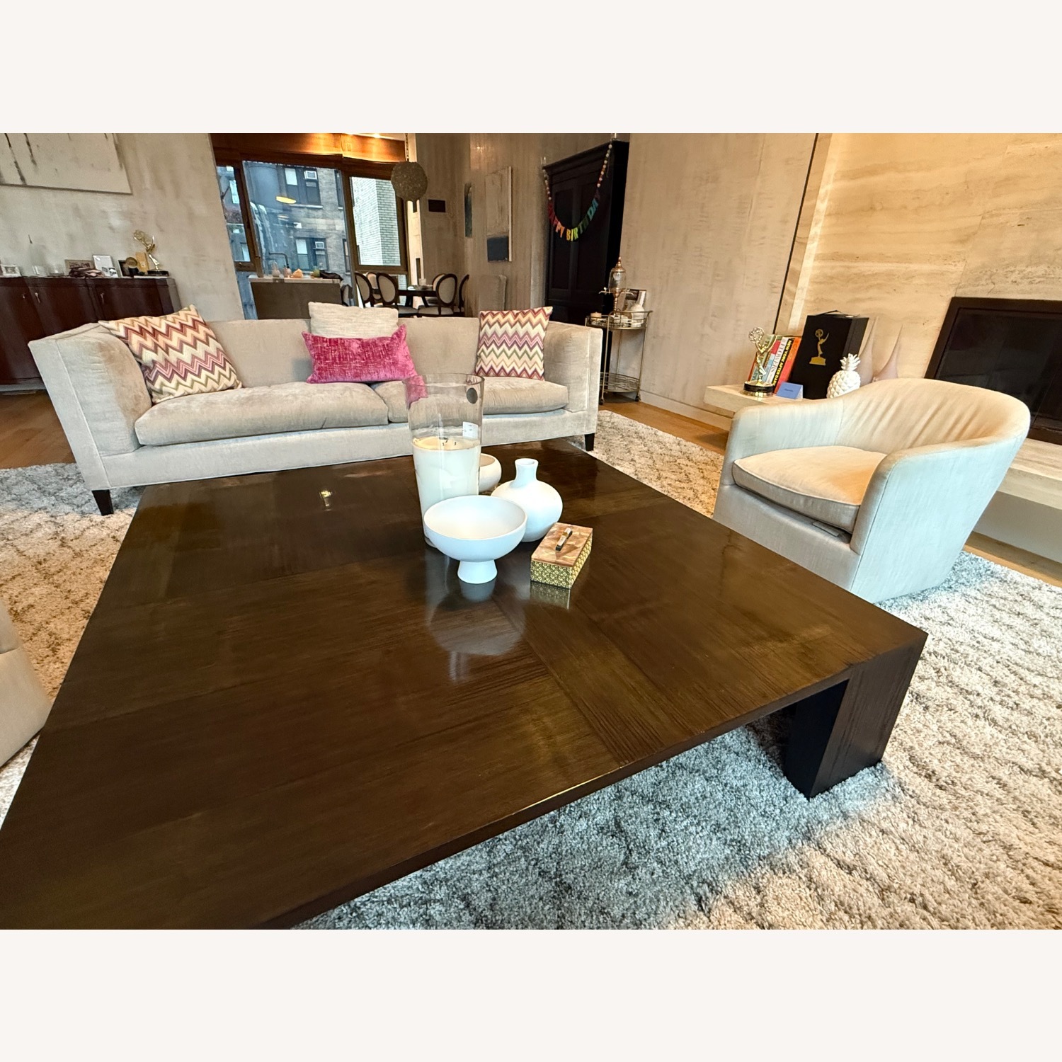 Parsons-style Square Block Coffee Table  - image-2