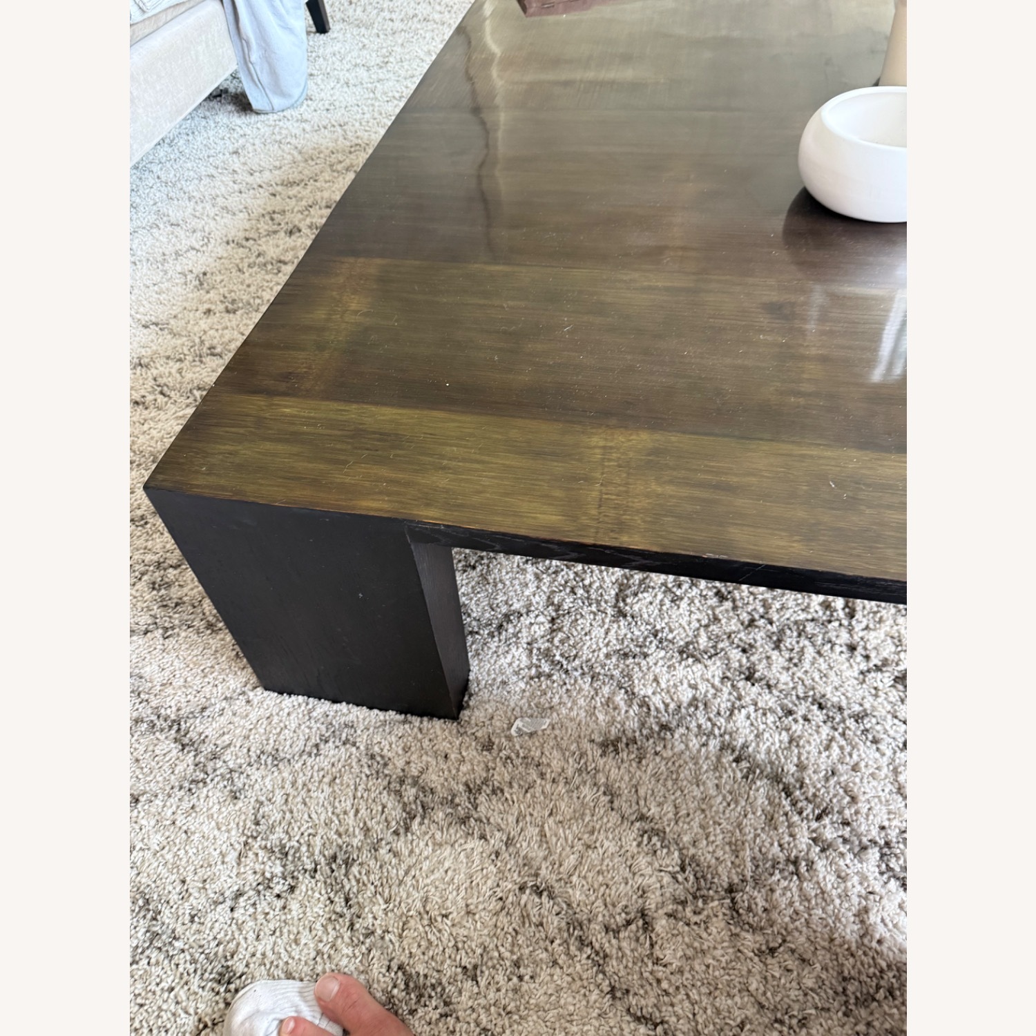 Parsons-style Square Block Coffee Table  - image-1