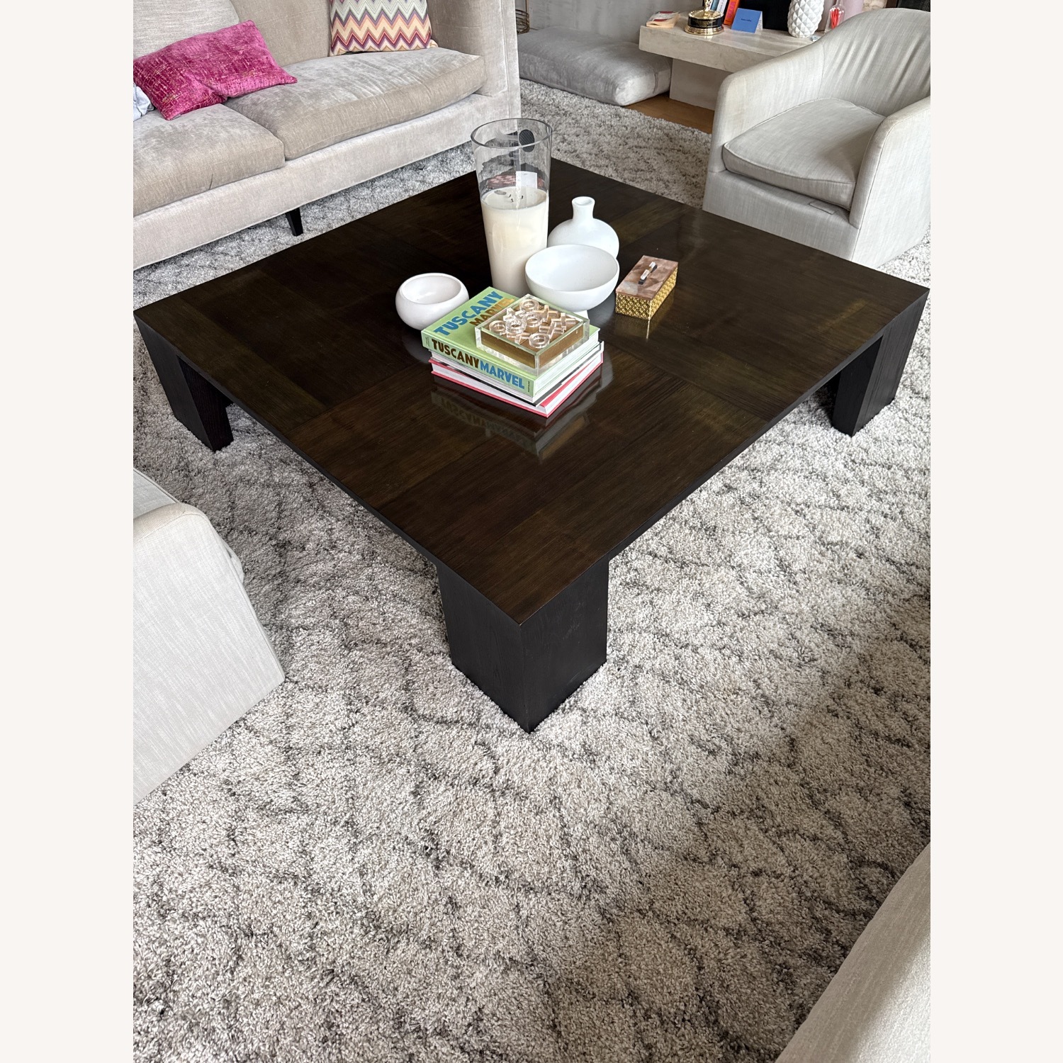 Parsons-style Square Block Coffee Table  - image-4