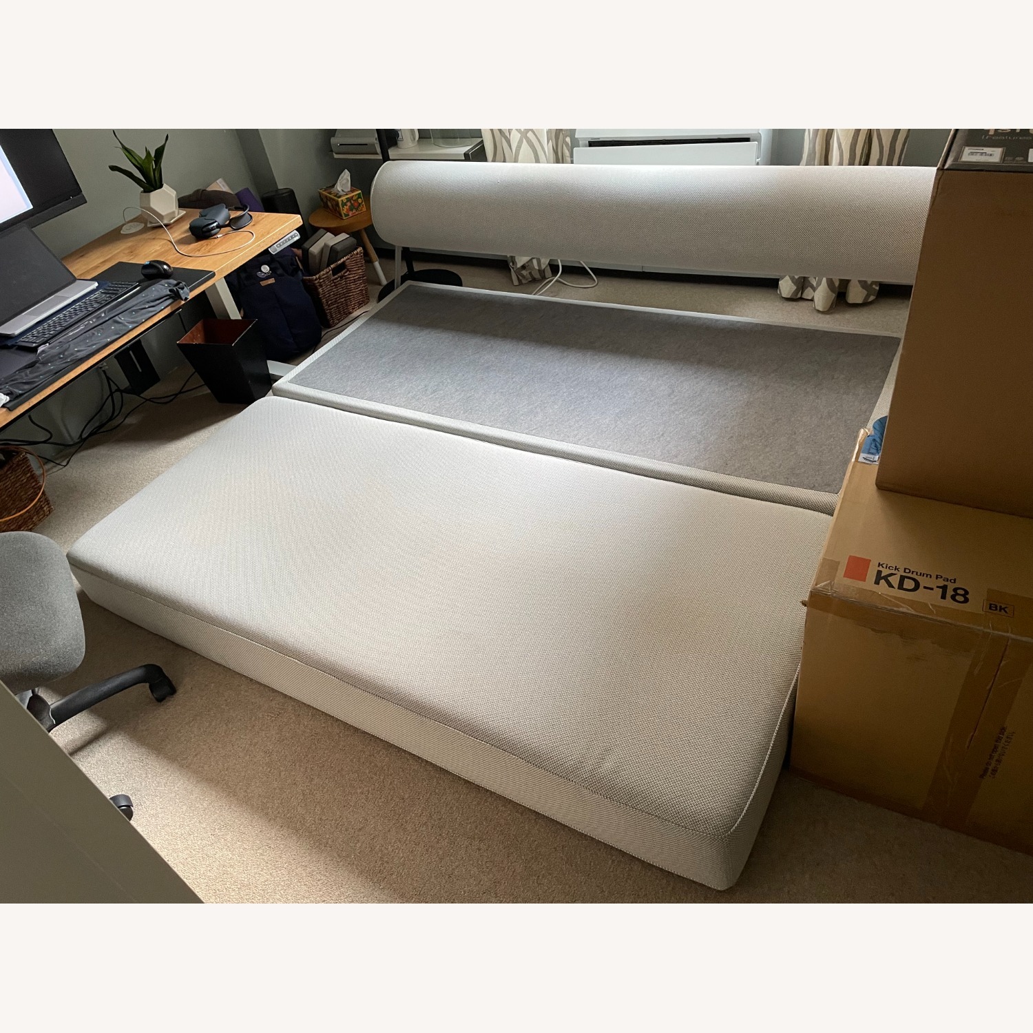Design Within Reach Twilight Light Gray Fabric Daybed - image-3