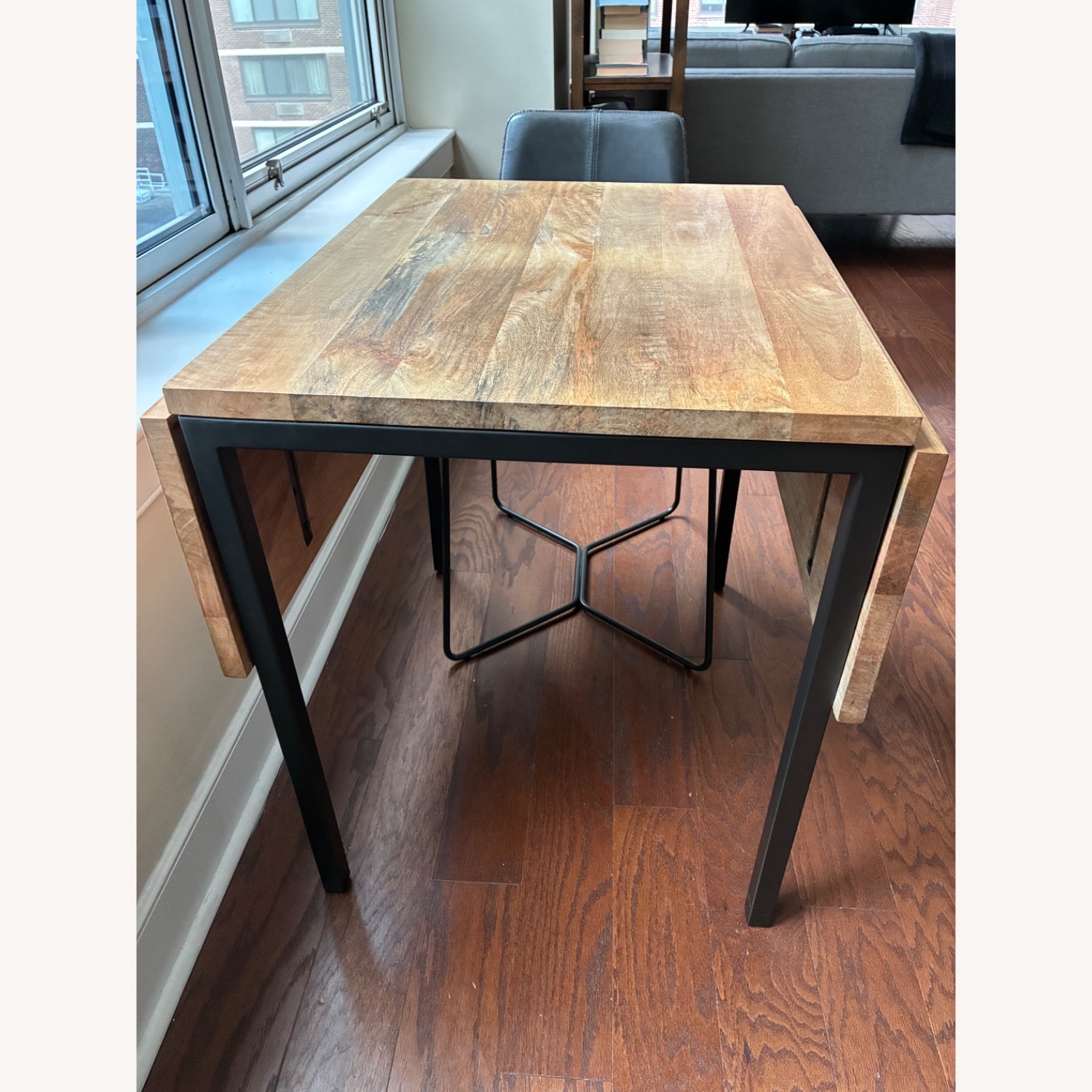 West Elm Box Frame Drop Leaf Extendable Table (24"–48") - image-1