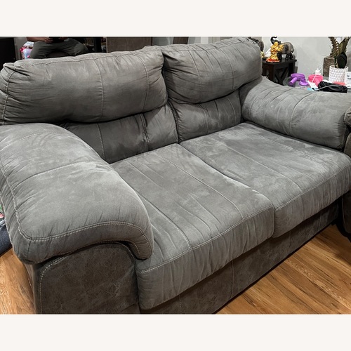Used Dark Brown Fabric Loveseat for sale on AptDeco