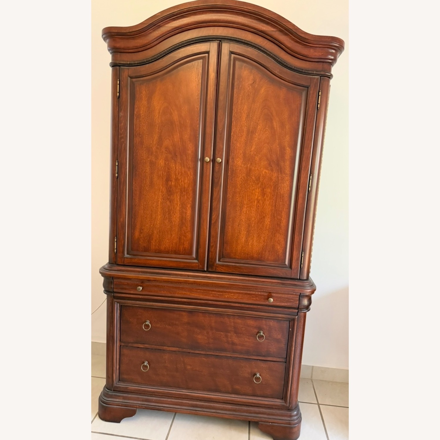 Solid Wood Vintage Armoire - image-5