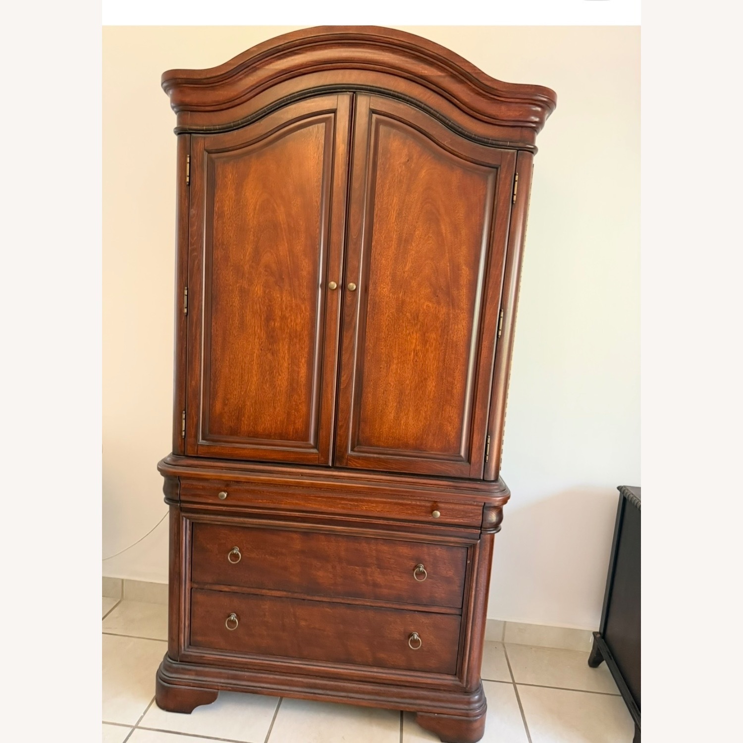 Solid Wood Vintage Armoire - image-1