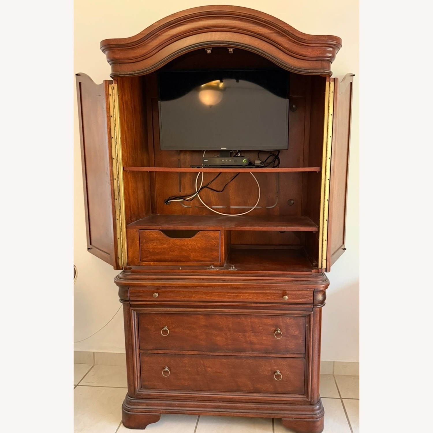 Solid Wood Vintage Armoire - image-4