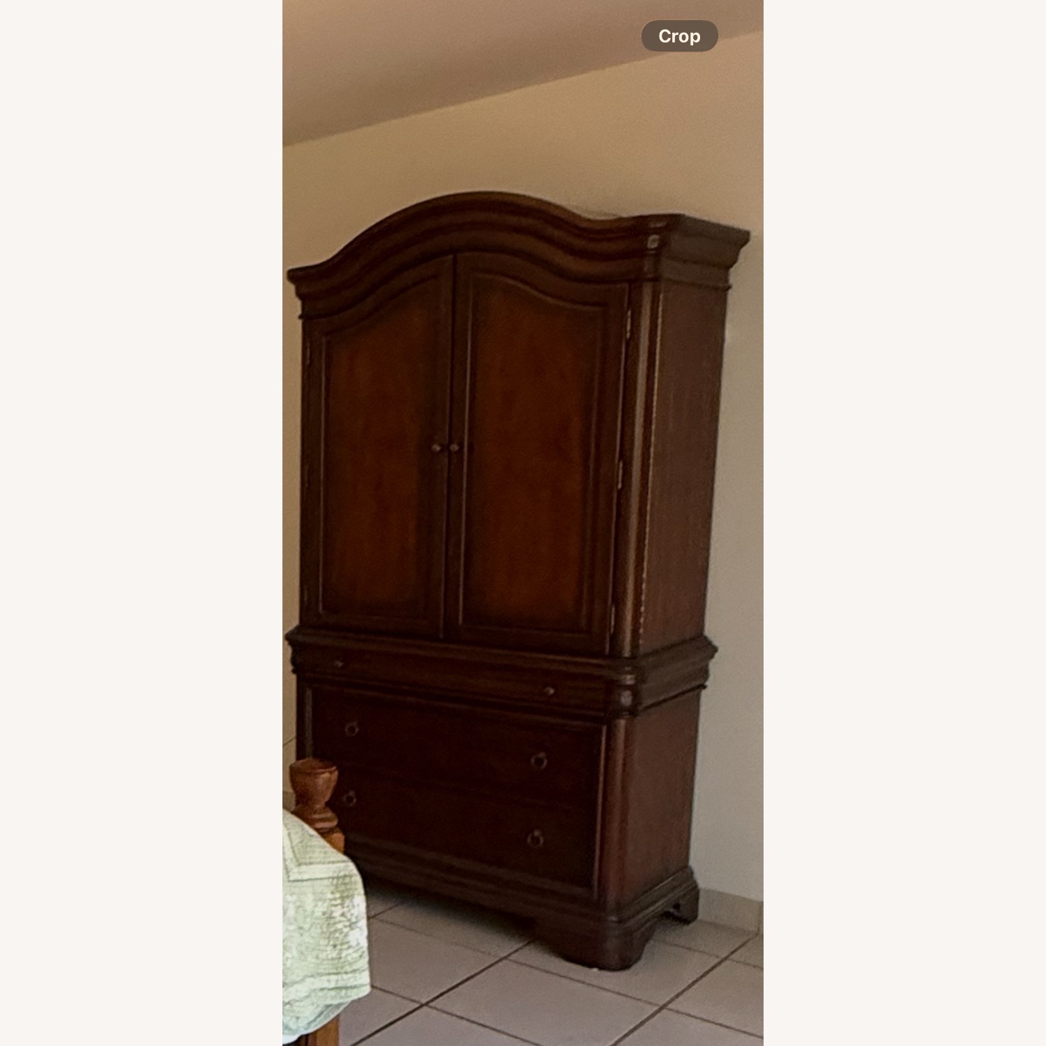 Solid Wood Vintage Armoire - image-3