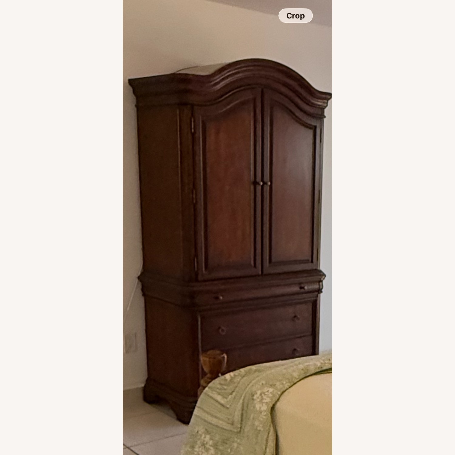 Solid Wood Vintage Armoire - image-2